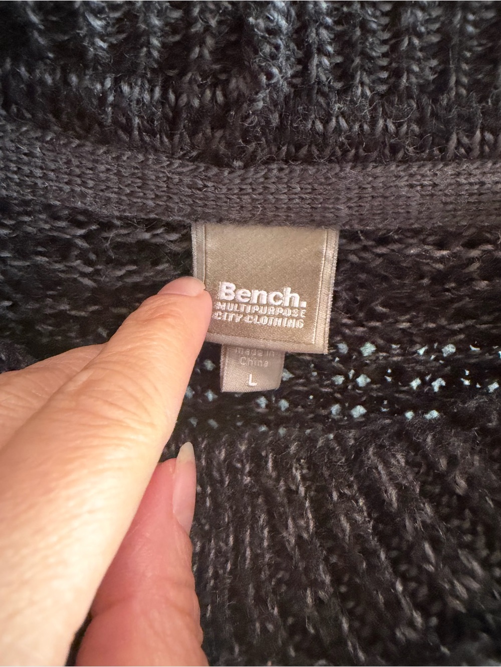 BENCH Cowl Neck Gray Sweater Dress - Picture 3 of 5